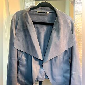 Bagatelle medium blue gray faux leather jacket size M